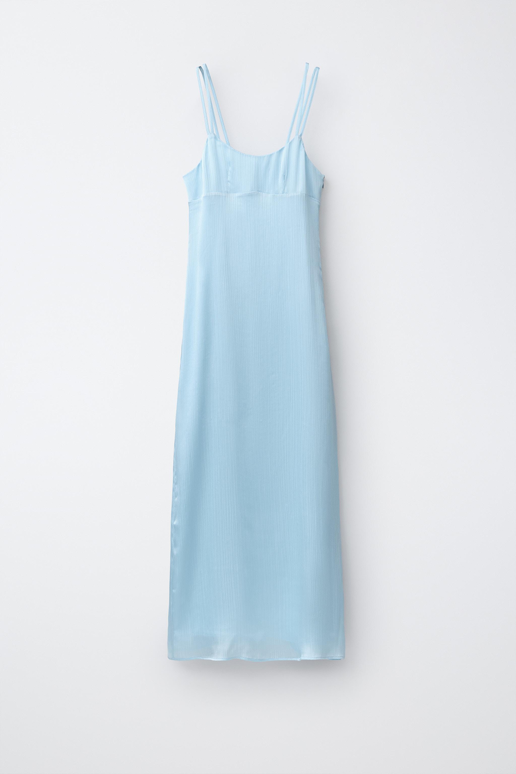 SATIN EFFECT PLAIN DRESS